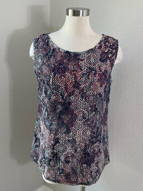 GREGORY PARKINSON Womens Large Sleeveless Textured Top Shirt